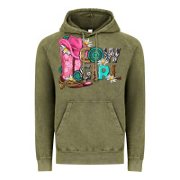 Vintage Olive western cowgirl Vintage Hoodie - NancyCooperArtShop