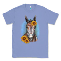Colony Blue Sunflower Donkey Classic Tee - RanaPortraitStore