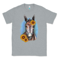 Heather Grey Sunflower Donkey Classic Tee - RanaPortraitStore