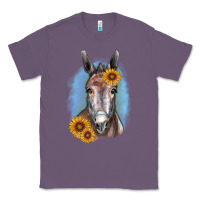 Lavender Sunflower Donkey Classic Tee - RanaPortraitStore