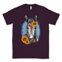 Plum Sunflower Donkey Classic Tee - RanaPortraitStore