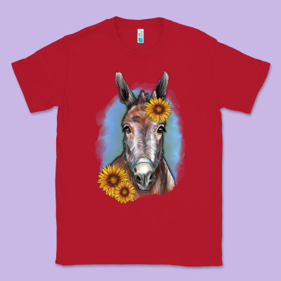 Sunflower Donkey Classic Tee Designed By Ranaportraitstore