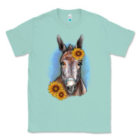 Seafoam Sunflower Donkey Classic Tee - RanaPortraitStore