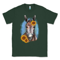 Sports Green Sunflower Donkey Classic Tee - RanaPortraitStore