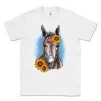 White Sunflower Donkey Classic Tee - RanaPortraitStore