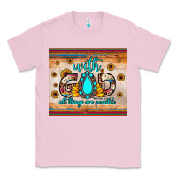 Bubblegum Pink with god all things are possible matthew 19 26 Classic Tee - JahusDesignShop