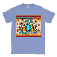 Colony Blue with god all things are possible matthew 19 26 Classic Tee - JahusDesignShop