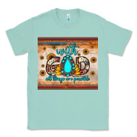 Seafoam with god all things are possible matthew 19 26 Classic Tee - JahusDesignShop