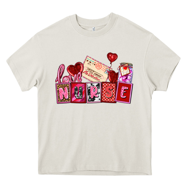Valentines Day Nurse Heavy Core Tee by AdoDesignShop | Teevron