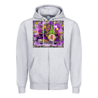 Heather Grey gnome on the truck tumbler hjf Zipper Hoodie - HowdyJamesFarm
