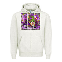 Oatmeal Heather gnome on the truck tumbler hjf Zipper Hoodie - HowdyJamesFarm