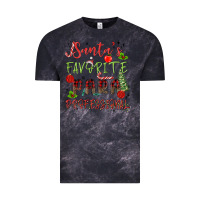 Cloud Black santa's favorite para professional Vintage Tee - MaliasSmallBusiness