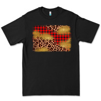 Black christmas leopard glitter background Premium Tee - AdoDesignShop