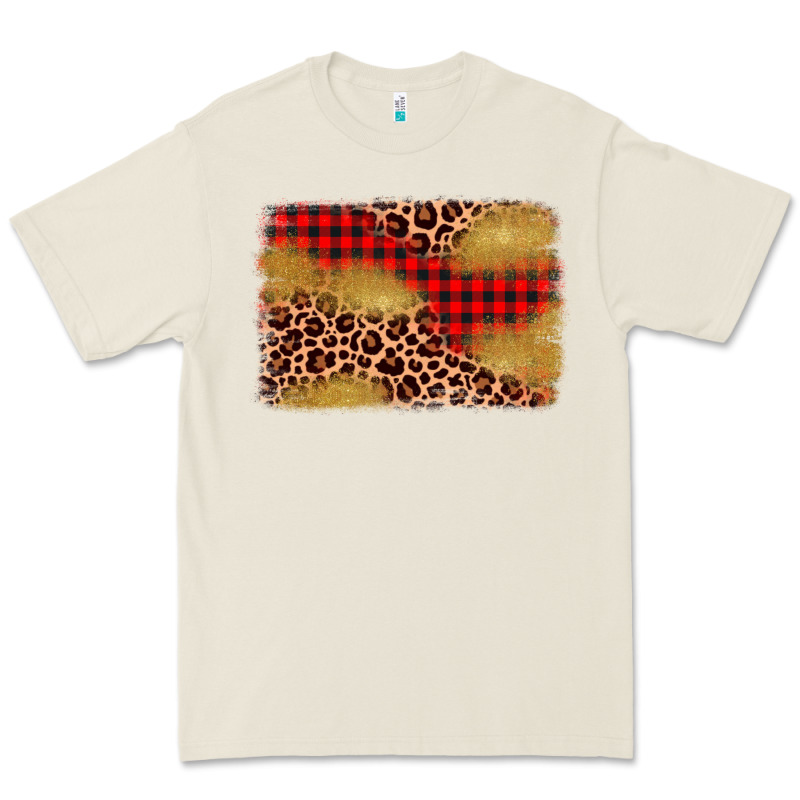 Christmas Leopard Glitter Background Premium Tee by AdoDesignShop | Teevron