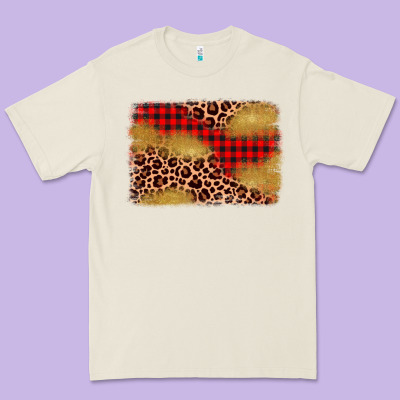 Christmas Leopard Glitter Background Premium Tee Designed By Adodesignshop