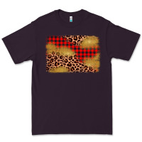 Plum christmas leopard glitter background Premium Tee - AdoDesignShop