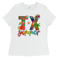 White tx summer Ladies Tee - Artiststas