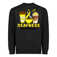 Black deafness awareness coffee cups Heavyweight Sweatshirt - Artiststas