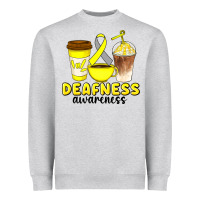Deafness Awareness Coffee Cups Heavyweight Sweatshirt | Teevron