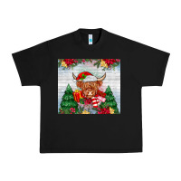 Black christmas cow Urban Heavy Tee - MaliasSmallBusiness