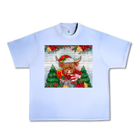 Grape Ice christmas cow Urban Heavy Tee - MaliasSmallBusiness