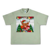 Oil Green christmas cow Urban Heavy Tee - MaliasSmallBusiness