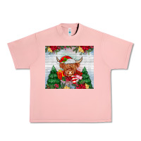 Salmon christmas cow Urban Heavy Tee - MaliasSmallBusiness