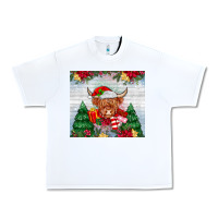 White christmas cow Urban Heavy Tee - MaliasSmallBusiness