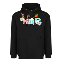 Black Hop bunny Easter Day Heavyweight Hoodie - CowGirlArtShop