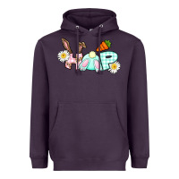 Plum Hop bunny Easter Day Heavyweight Hoodie - CowGirlArtShop