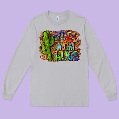 Free Mom Hugs Long Sleeve Tee Designed By Lillyallendesigns