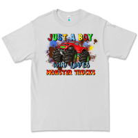 Just A Boy Who Loves Monster Trucks Premium Tee | Teevron