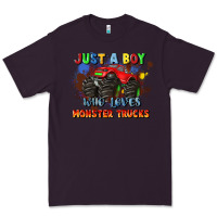 Plum just a boy who loves monster trucks Premium Tee - JahusDesignShop