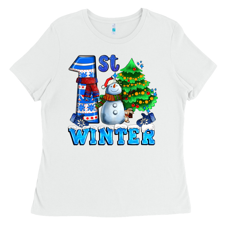 First Winter With Snowman Ladies Tee by AdoDesignShop | Teevron