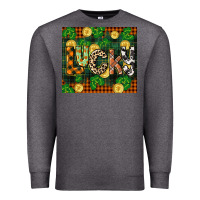 Charcoal Heather st patricks day lucky clover and coins Premium Sweatshirt - CowGirlArtShop