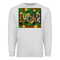 Dove Grey st patricks day lucky clover and coins Premium Sweatshirt - CowGirlArtShop