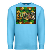 Ocean Blue st patricks day lucky clover and coins Premium Sweatshirt - CowGirlArtShop