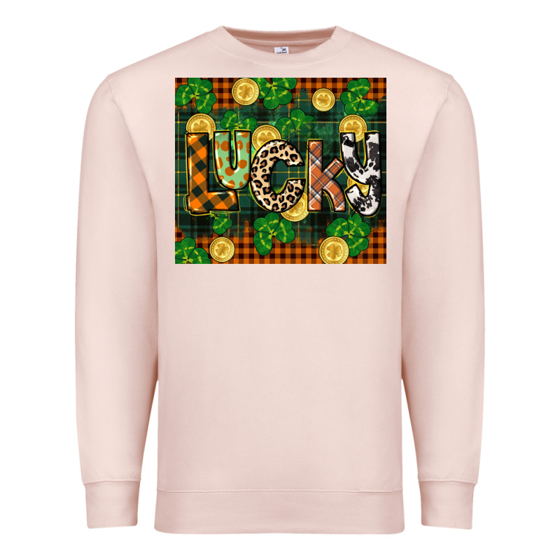 St Patricks Day Lucky Clover And Coins Premium Sweatshirt by CowGirlArtShop | Teevron