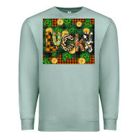 Seafoam st patricks day lucky clover and coins Premium Sweatshirt - CowGirlArtShop