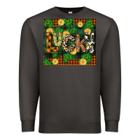 Smoke st patricks day lucky clover and coins Premium Sweatshirt - CowGirlArtShop