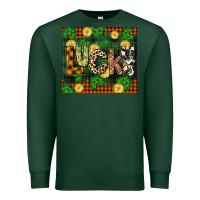 Sports Green st patricks day lucky clover and coins Premium Sweatshirt - CowGirlArtShop
