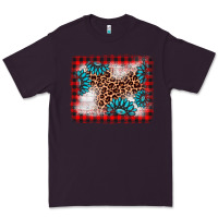 Plum Christmas gemstone leopard background Premium Tee - AdoDesignShop