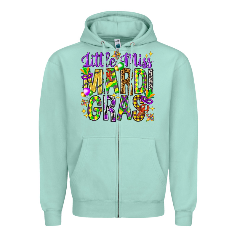 Little Miss Mardi Gras Hjf Zipper Hoodie by HowdyJamesFarm | Teevron