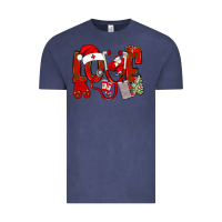 Vintage Denim christmas love nurse Vintage Tee - NancyCooperArtShop