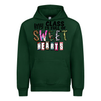 Forest Green my class ısfull of sweet hearts Urban Hoodie - CowhideDigitalArt