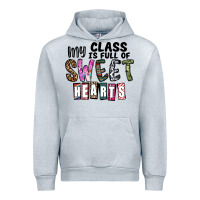 Heather Grey my class ısfull of sweet hearts Urban Hoodie - CowhideDigitalArt