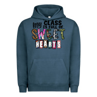 Pigment Midnight Navy my class ısfull of sweet hearts Urban Hoodie - CowhideDigitalArt