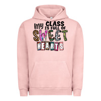 Pigment Salmon my class ısfull of sweet hearts Urban Hoodie - CowhideDigitalArt
