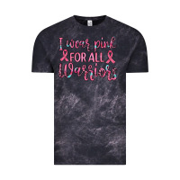Cloud Black i wear pink for all warriors Vintage Tee - JahusDesignShop