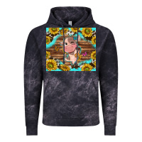 Cloud Black western cute cow with sunflower Vintage Hoodie - NancyCooperArtShop